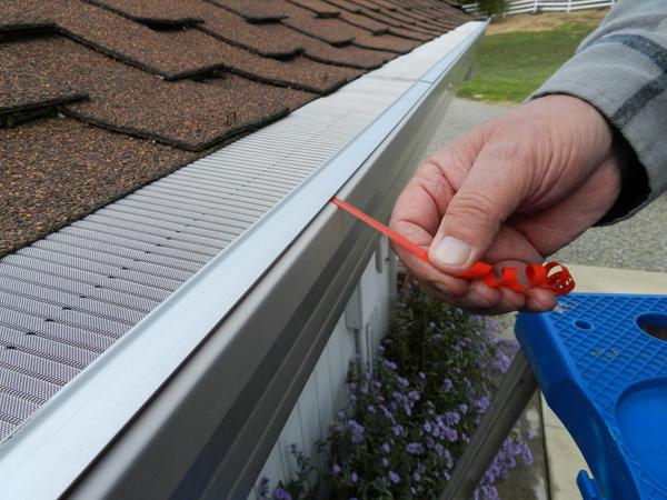 Mesh gutter screen fitted to a Houston gutter system
