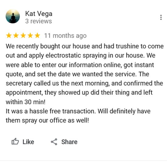 TruShine Houston window cleaning customer review screenshot 18