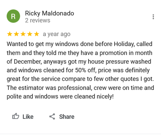 TruShine Houston window cleaning customer review screenshot 41
