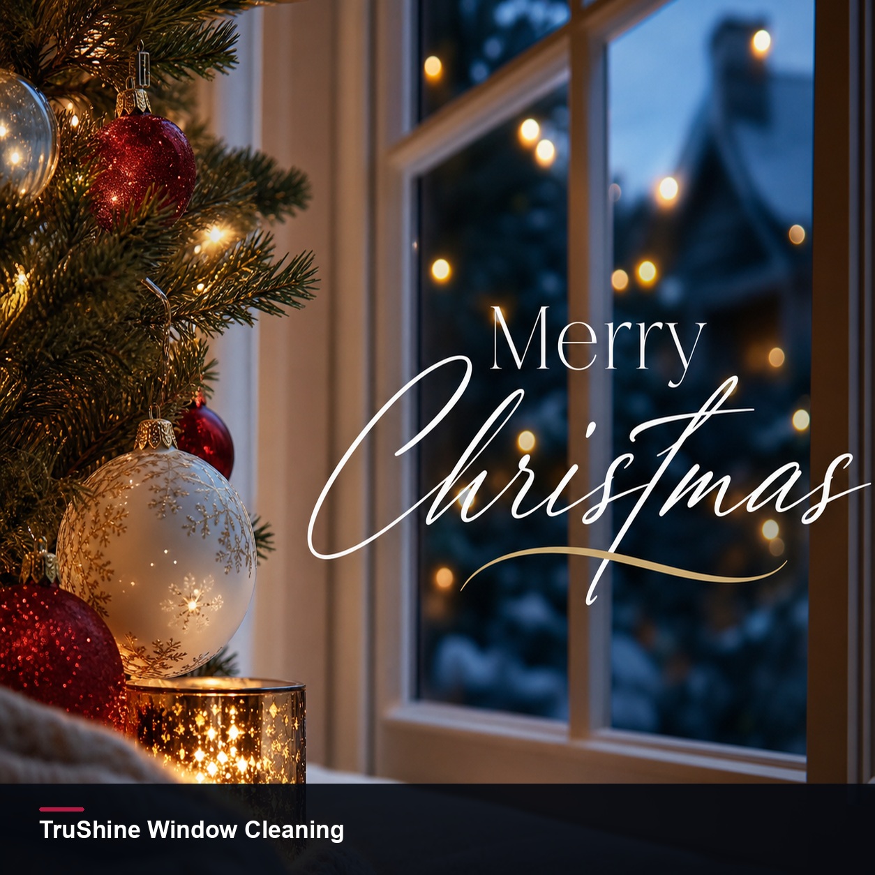A TruShine holiday light installation on a Houston home